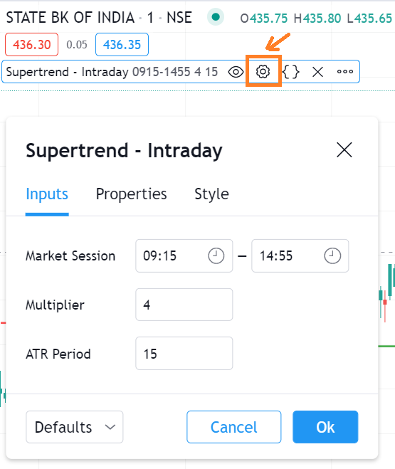 Supertrend Parameters