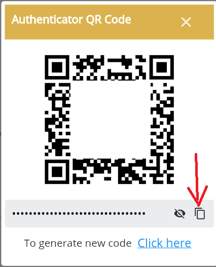 How to copy the security key