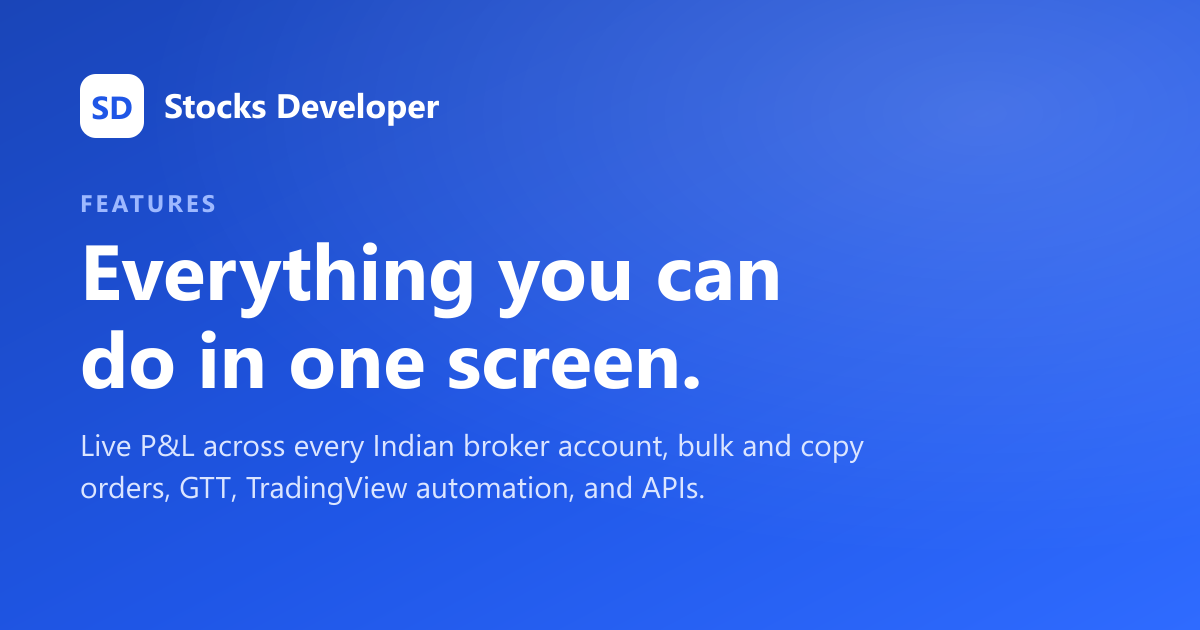 Features — everything Stocks Developer can do
