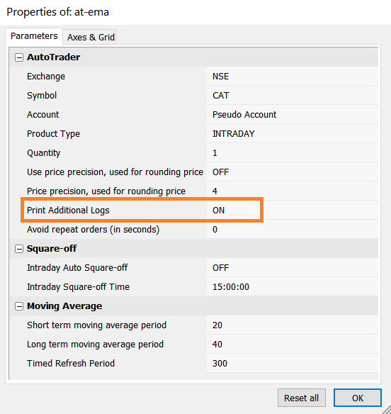 Print additional logs parameter