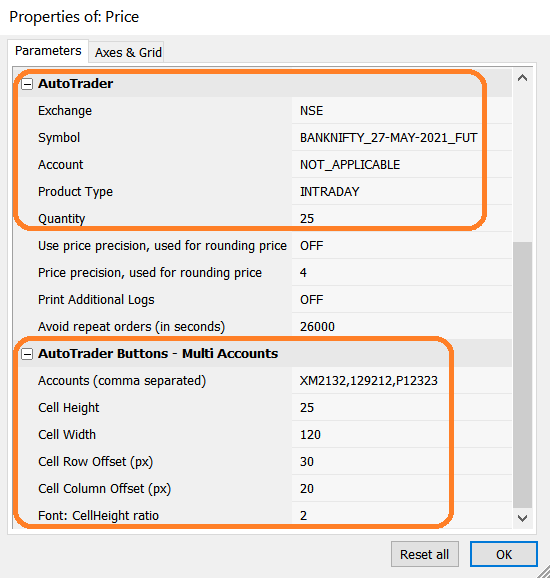 AmiBroker Button Parameters